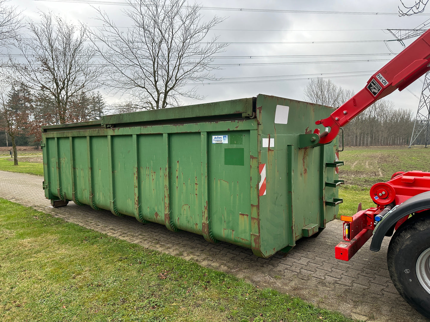 Allstar haakarm container bak met afdekking