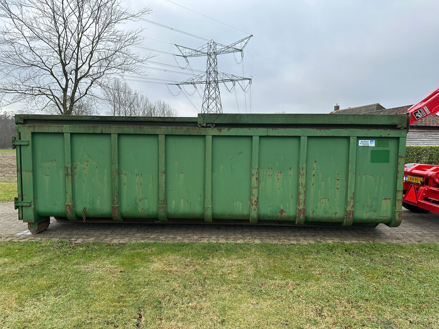 Allstar haakarm container bak met afdekking
