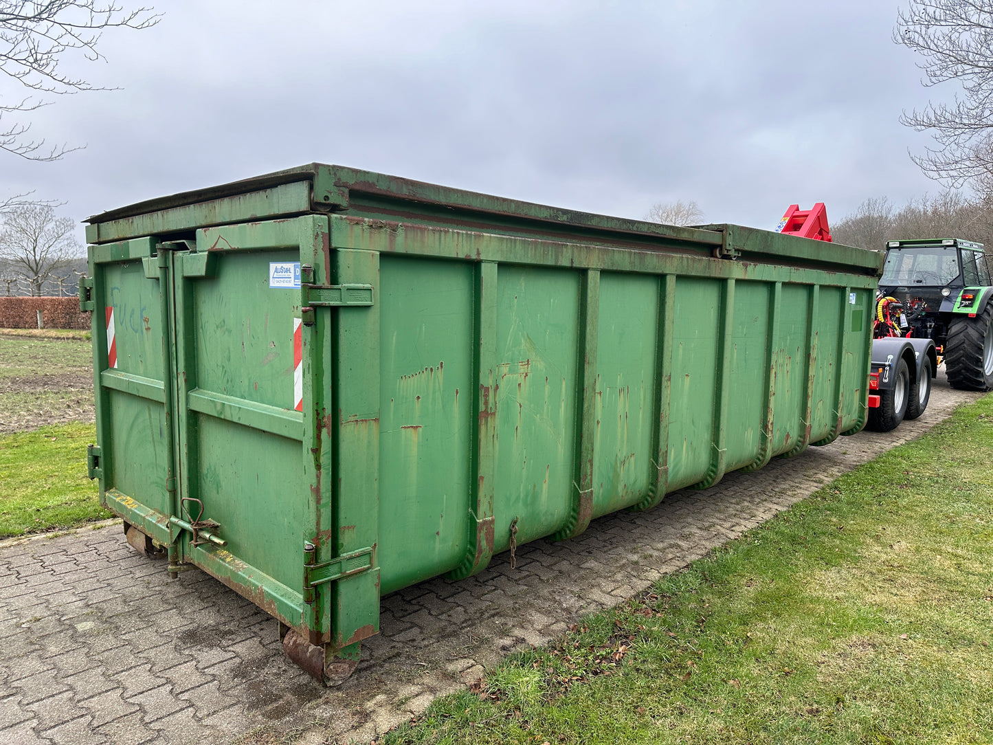 Allstar haakarm container bak met afdekking