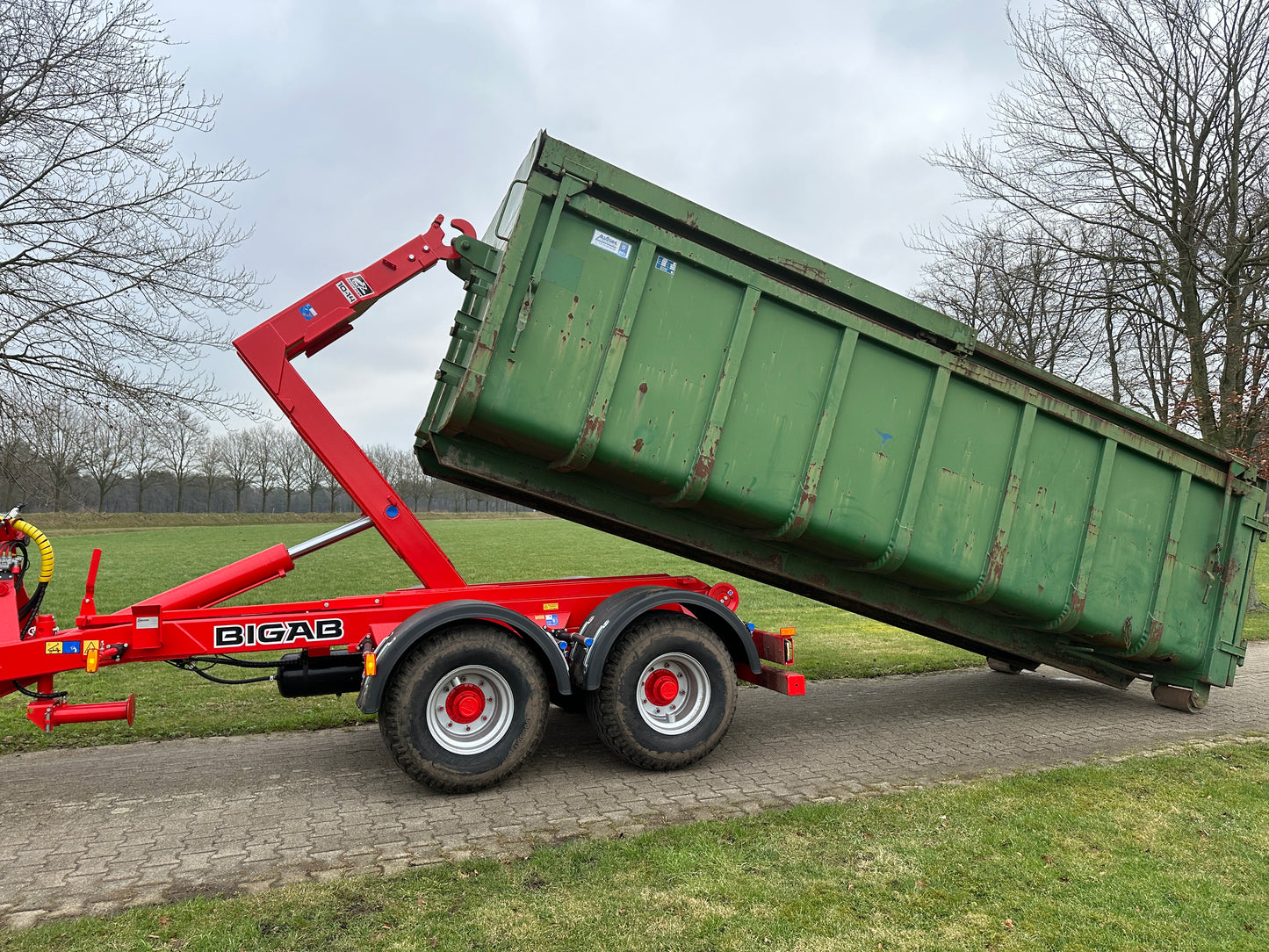 Allstar haakarm container bak met afdekking