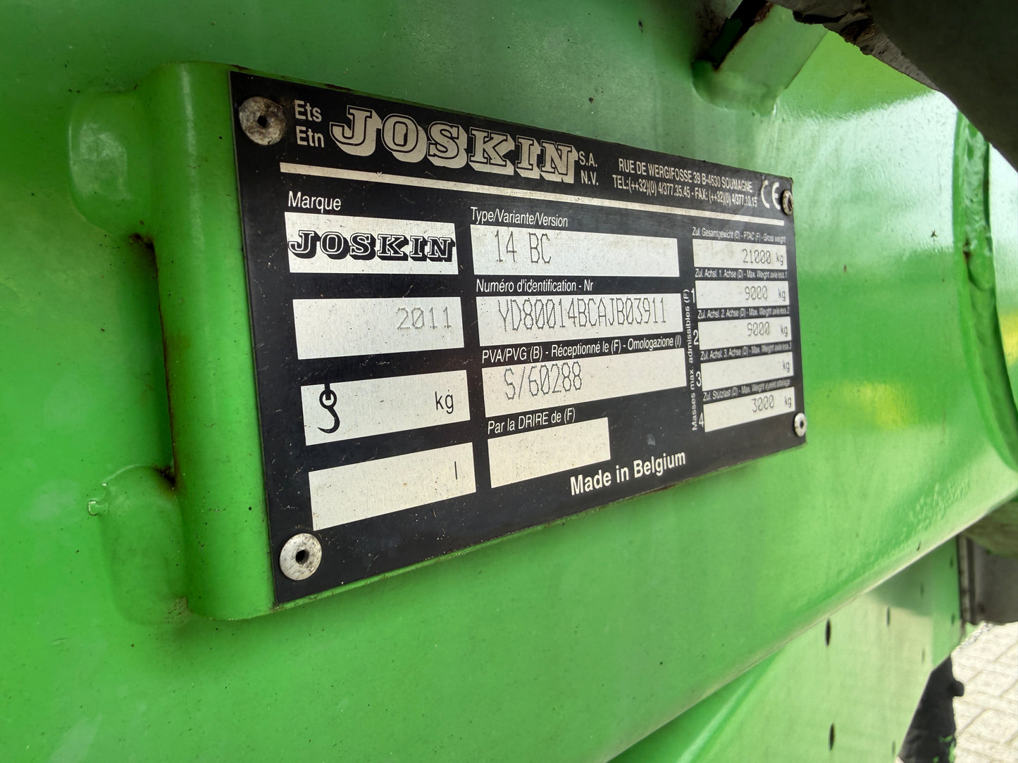 Joskin trans cap 6000/17 landbouw kipper